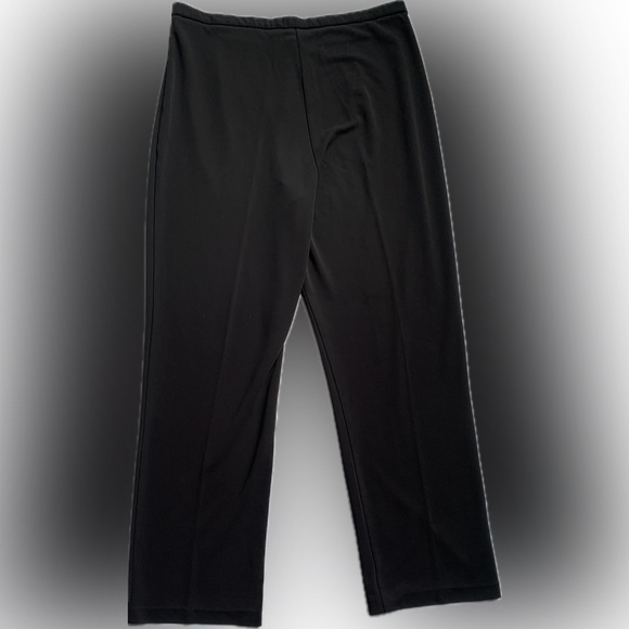 CASLON side zipper black pants, rayon/polyester/Spandex, stretch size LARGE - Picture 2 of 10
